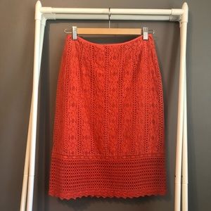 Plenty / Anthropologie Straight Crochet Skirt